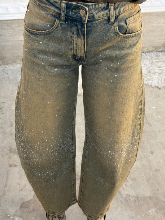 JEANS BAGGY BRILLANTINATO
