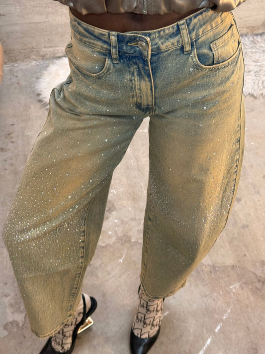 JEANS BAGGY BRILLANTINATO