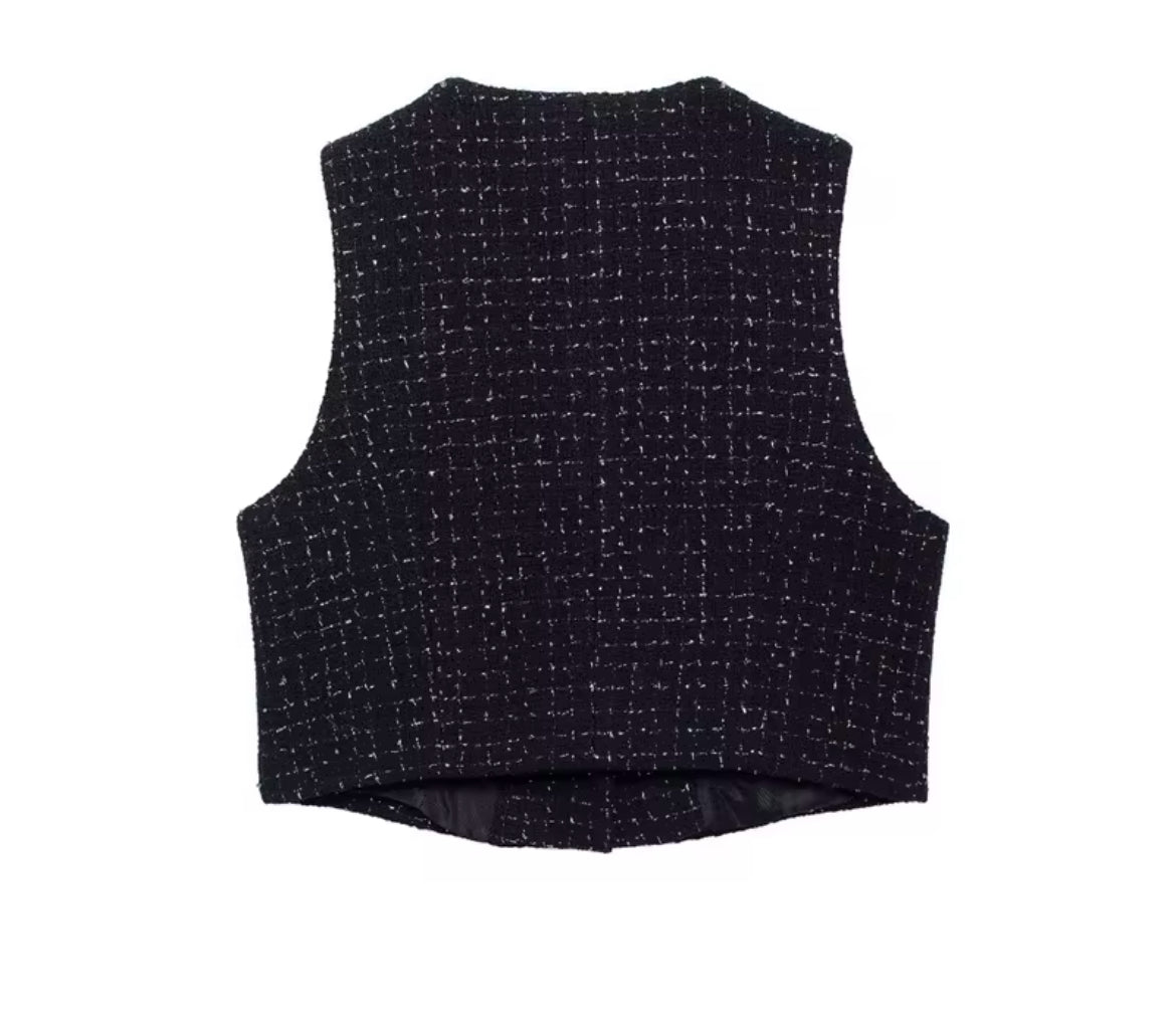 PLAID VEST