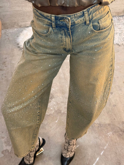 JEANS BAGGY BRILLANTINATO