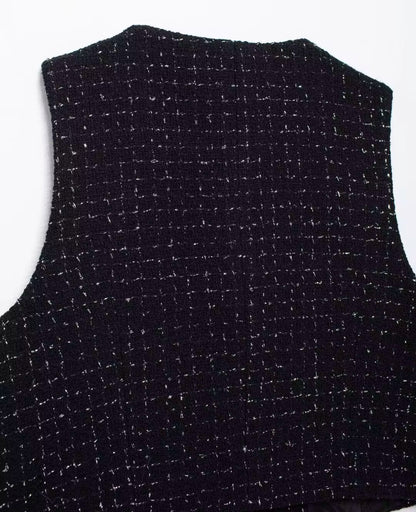 PLAID VEST